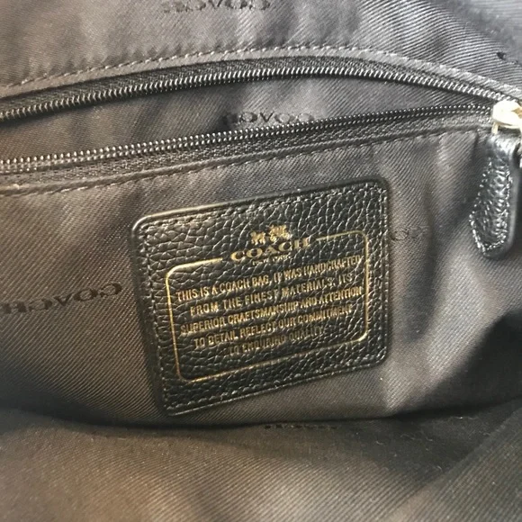 Coach Black Shoulder Bag with Gold Accents - Picture 5 of 13